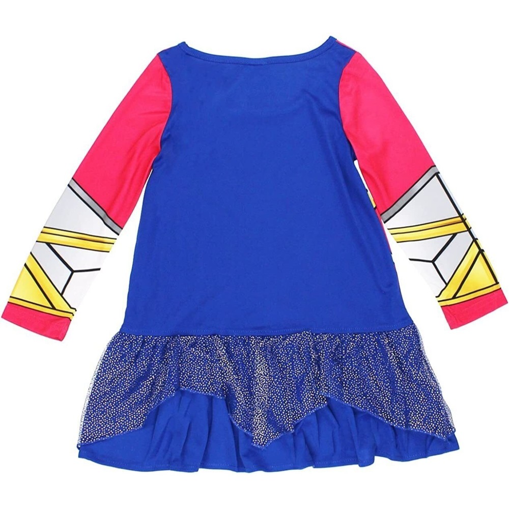 NEW Wonder Woman Girl's Red Blue Soft Nightgown Pajama Sizes 8 and 10 - Picture 2 of 2